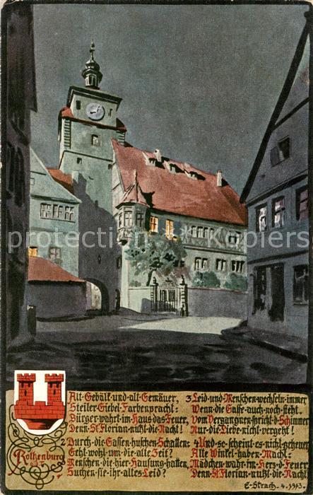 Rothenburg  Tauber Malerwinkel Kuenstlerkarte