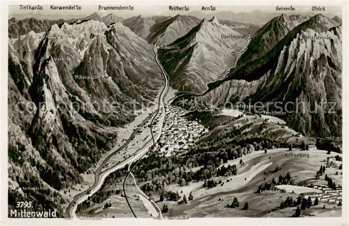 Mittenwald Bayern Fliegeraufnahme