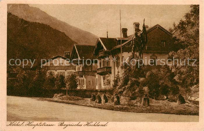 Kochel See Bayern Hauptstrasse Denkmal Kupferdruck