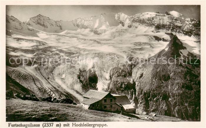 Furtschagelhaus 2337m Hochfeilergruppe Tirol AT Berghaus Gletscher Alpen
