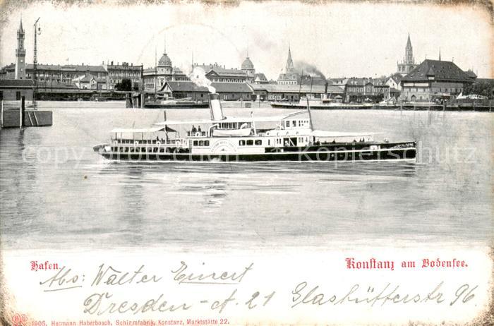 Konstanz Bodensee Hafen Dampfer