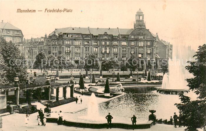MANNHEIM BW Friedrichsplatz Wasserspiele Feldpost
