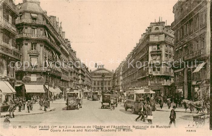 Paris 75 Avenue de l Opera Académie Nationale de Musique