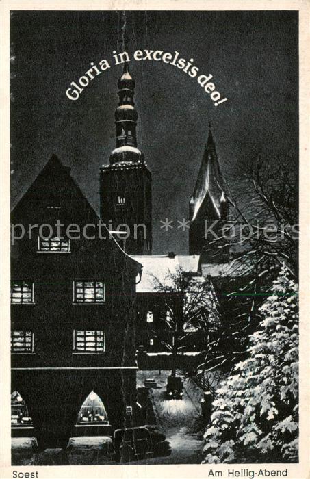 Soest DE NRW Am Heiligabend Gloria in excelsis deo! St. Peter Kirche Nachtaufnah