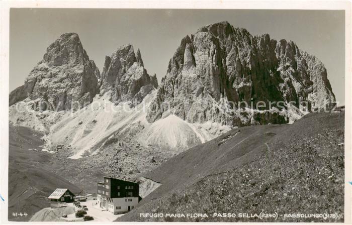 Passo Sella Selva Val Gardena IT Rifugio Maria Flora e Sassolungo Berghuette Lan