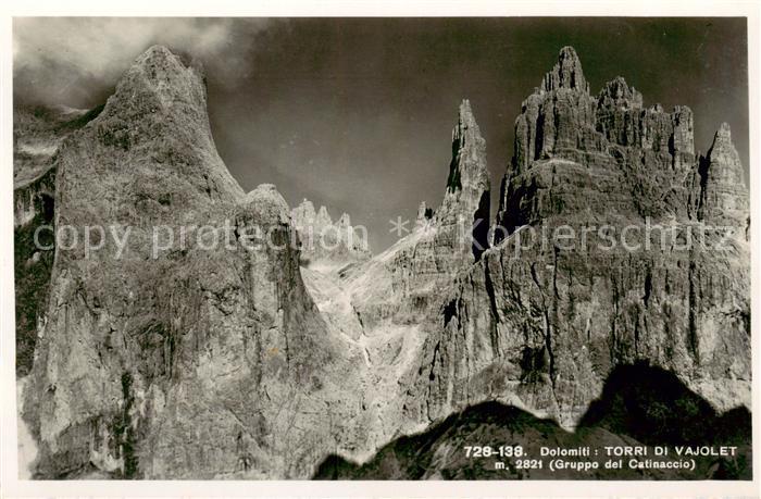 Torri di Vajolet Dolomiti Dolomiten IT Gruppo del Catinaccio Bergwelt Dolomiten