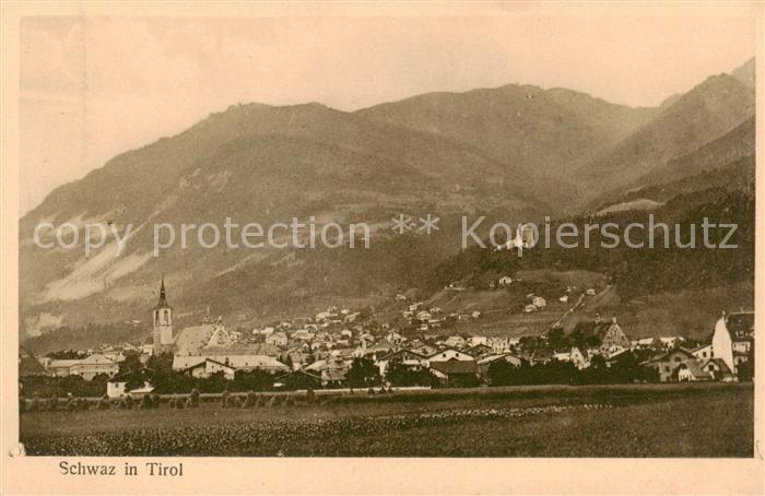 Schwaz Tirol AT Ortsansicht mit Kirche