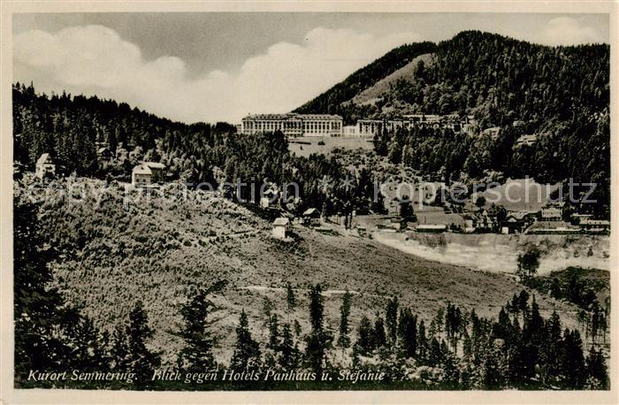 Semmering Niederoesterreich Blick gegen Hotels Panhaus und Stefanie Kurort