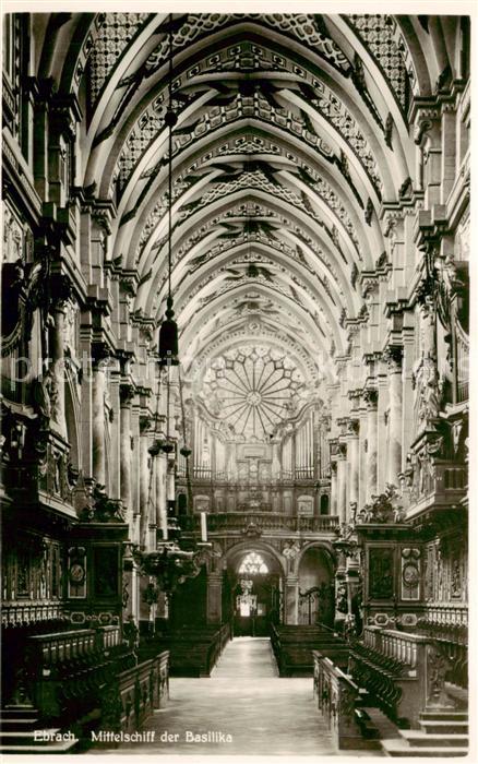 Ebrach Oberfranken Mittelschiff der Basilika