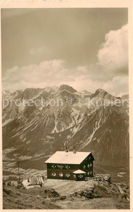 Haus Steiermark Krummholzhuette gegen Dachstein