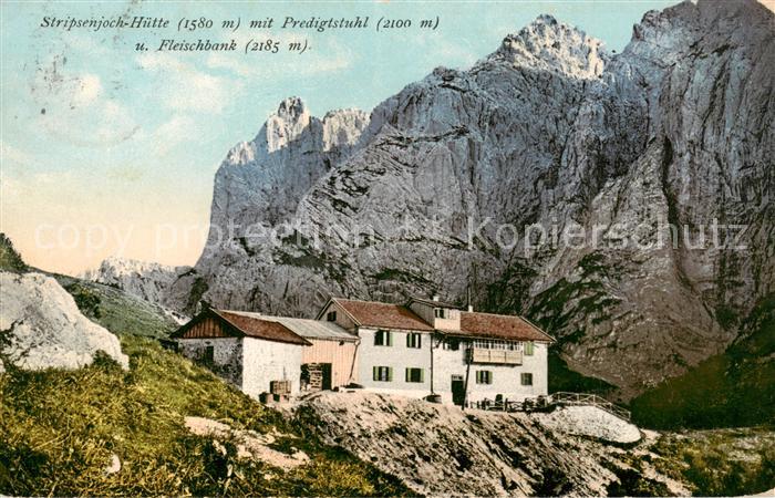 Predigtstuhl Bad Reichenhall Stripsenjoch Huette mit Fleischbank