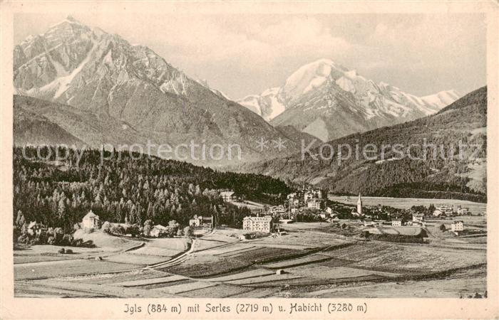 Igls Tirol AT mit Serles und Habicht