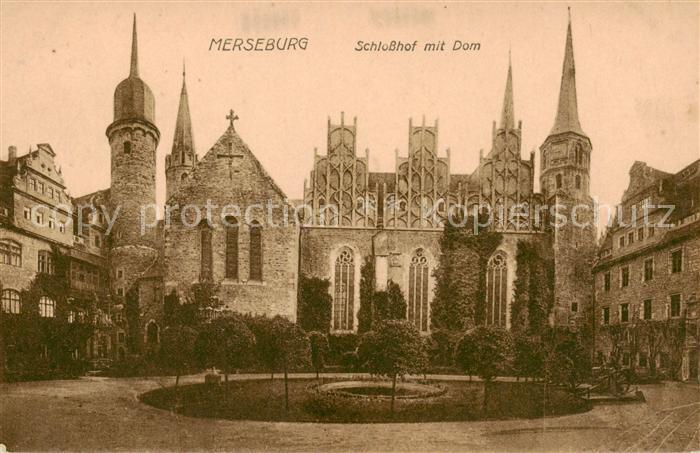 Merseburg Saale Schlosshof mit Dom