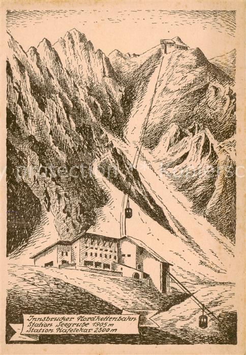 Innsbruck Tirol AT Nordkettenbahn Station Seegrube und Station Hafelekar