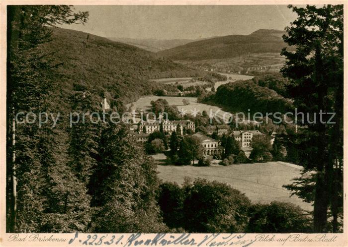 Bad Brueckenau Blick auf Bad und Stadt