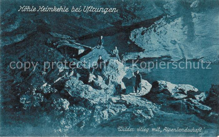 Uftrungen Hoehle Heimkehle Wilder Stieg mit Alpenlandschaft