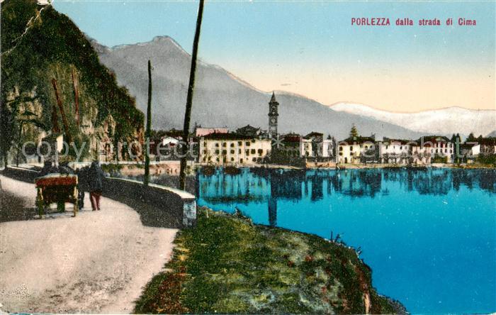 Porlezza Lago di Lugano IT dalla strada di Cima