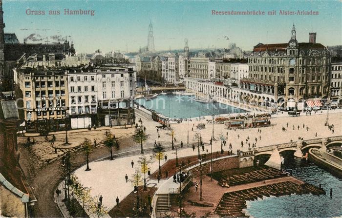 HAMBURG  CITY Reesendammbruecke mit Alster Arkaden