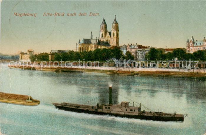 MAGDEBURG  CITY Elbe Blick zum Dom