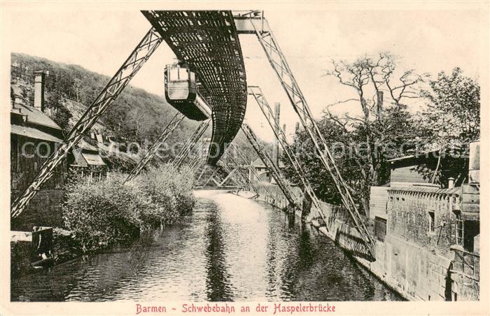 Barmen Wuppertal Schwebebahn an der Haspelerbruecke Feldpost
