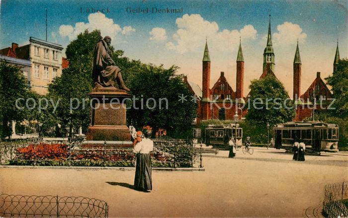 LueBECK  CITY Geibel Denkmal