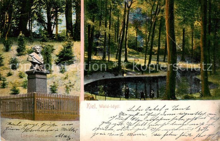 KIEL CITY Wald Idyll Luther Denkmal