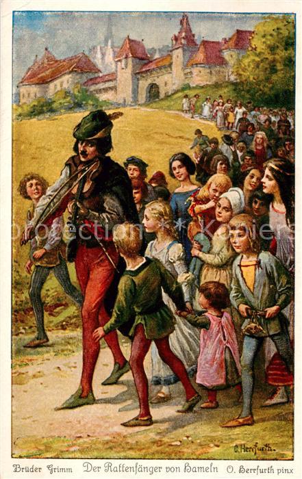 Hameln Weser Brueder Grimms Rattenfaenger von Hameln