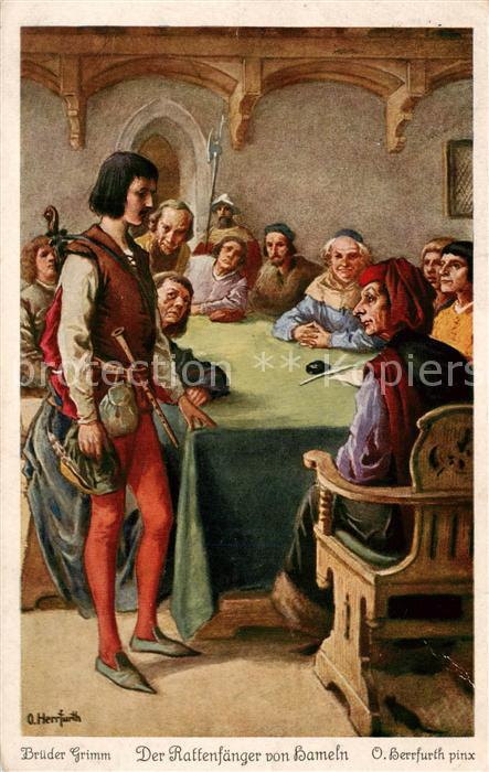 Hameln Weser Brueder Grimms Rattenfaenger von Hameln