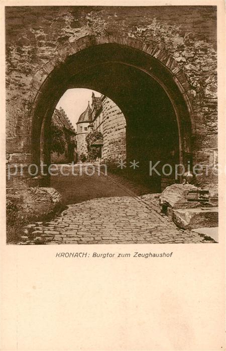 Kronach Oberfranken Burgtor zum Zeughaushof