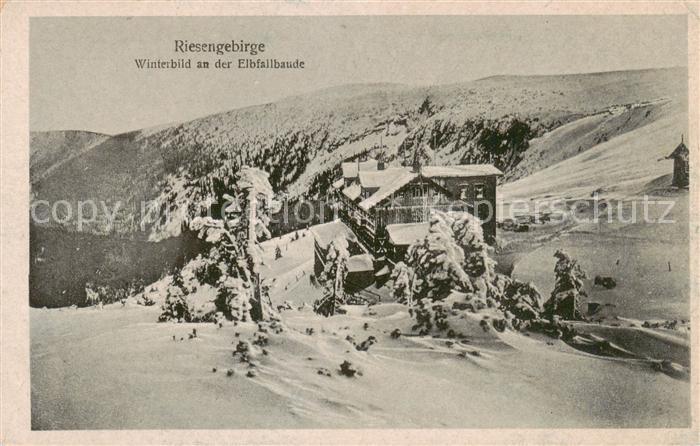 Riesengebirge Krkonose Karkonosze Winterbild an der Elbfallbaude