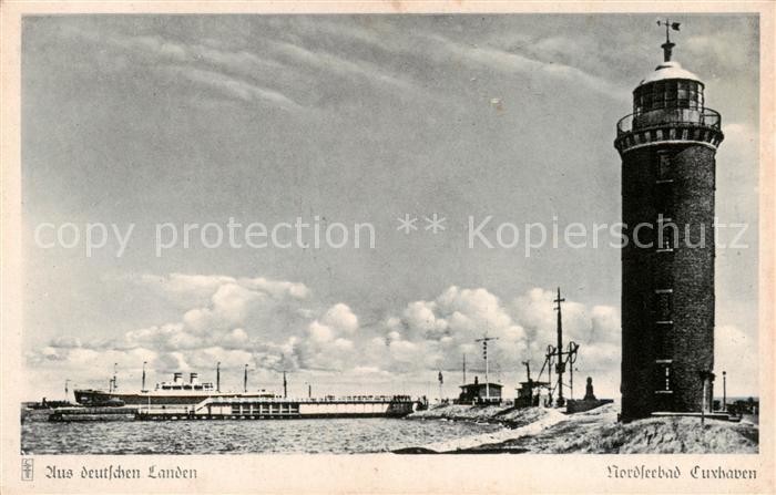 Cuxhaven Nordseebad Leuchtturm Mole