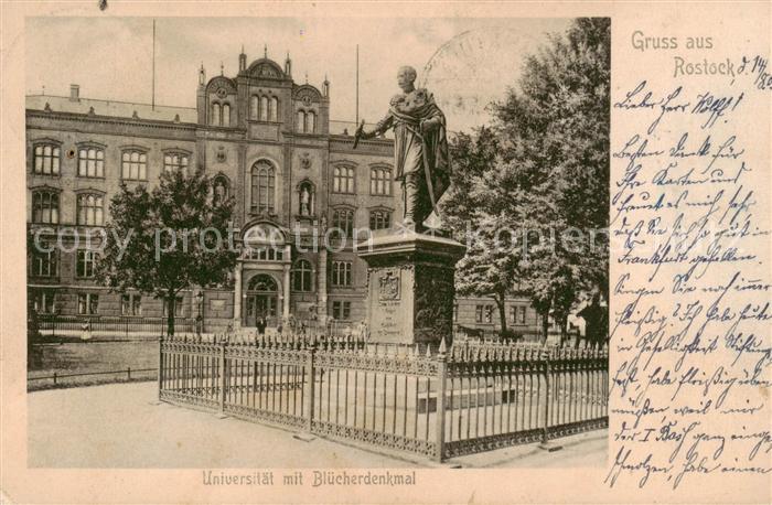ROSTOCK  CITY Uni mit Bluecherdenkmal