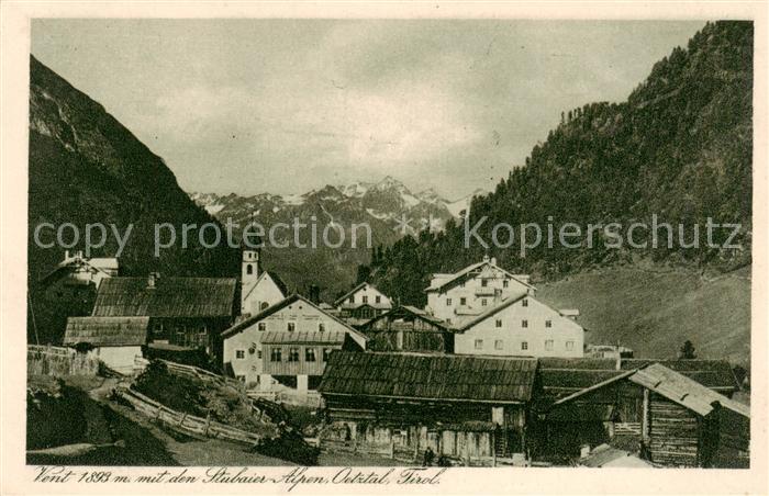 Vent  oetztal Tirol AT mit den Stubaier Alpen