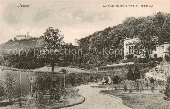 EISENACH Thueringen Dr Fritz Reuters Villa mit Wartburg