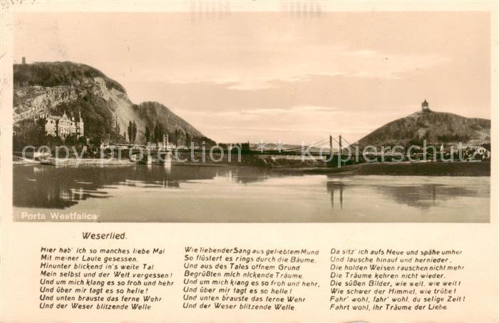 Porta Westfalica Panorama mit Weserlied