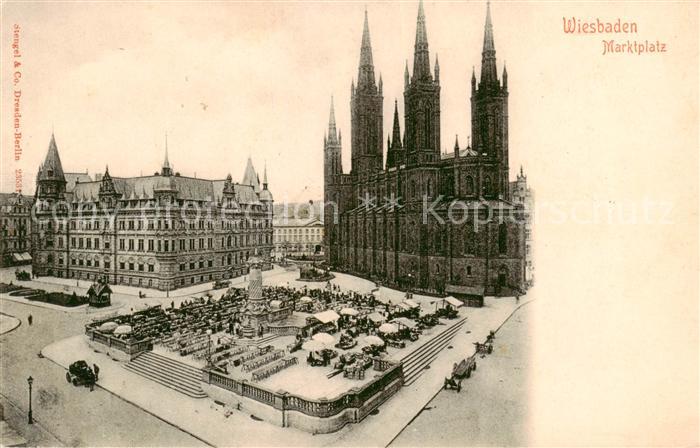 Wiesbaden Marktplatz Dom