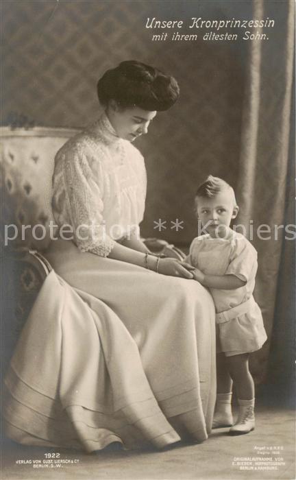Adel Preussen Kronprinzessin mit ältesten Sohn