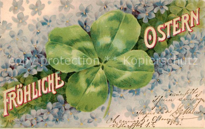 Kleeblatt-Litho Ostern