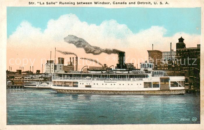 Schiffe Ships Navires La Salle Running between Windsor Canada and Detroit U.S.A.