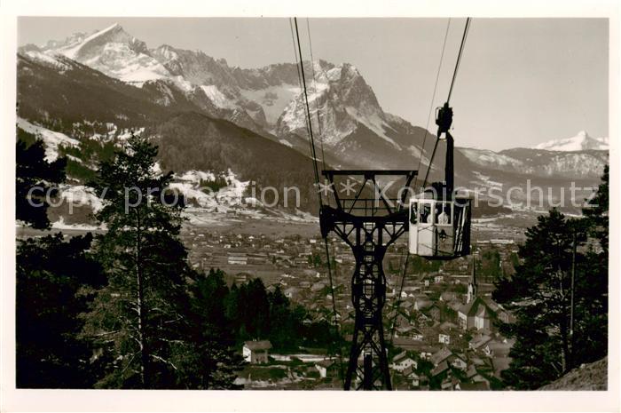 Seilbahn Cable-Car Telepherique Partenkircjhen Zugspitzmassiv