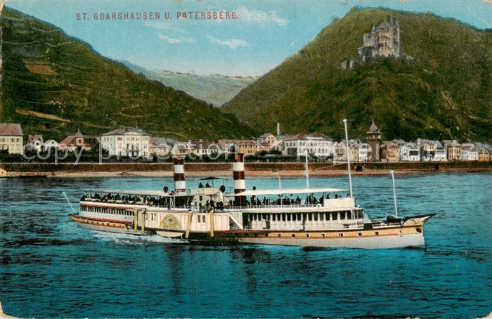 Dampfer Seitenrad St. Goarshausen U. Patersberg