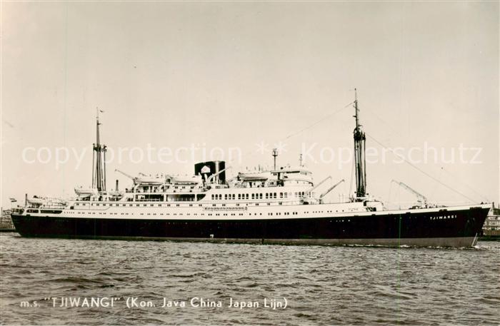 Dampfer Oceanliner M.S. TJIWANGI Kon. Java China Japan Lijn