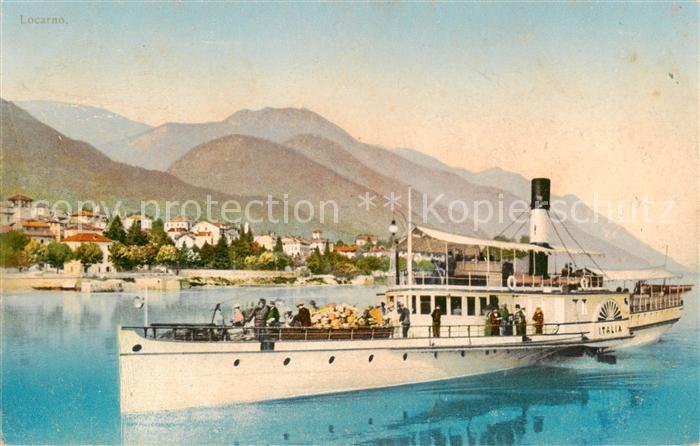 Dampfer Seitenrad Locarno ITALIA