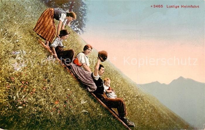 Schlitten Bobsleigh Traineaux Lustige Heimfahrt