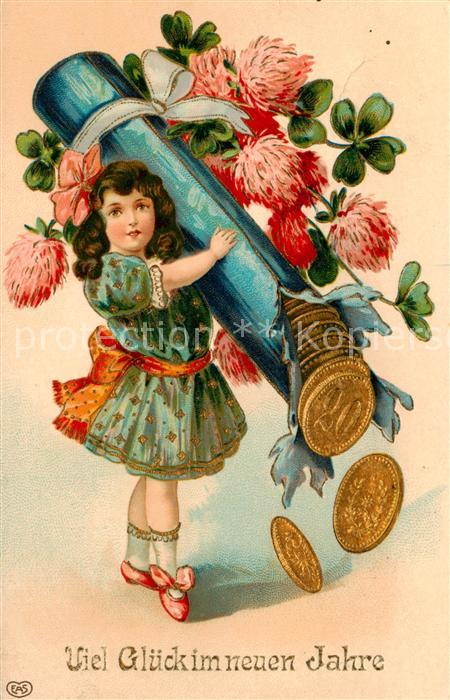 Verlag EAS Nr. Geld Kind Neujahr Litho