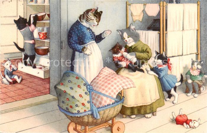 Vermenschlicht Katzen Essen Baby MKR Nr. 4731