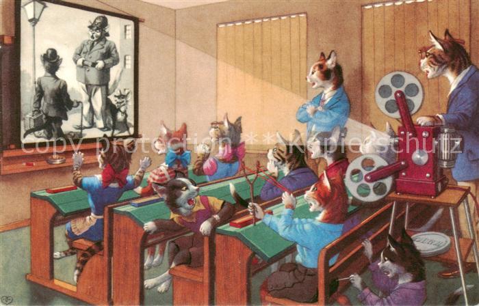 Vermenschlicht Katzen Film Schule