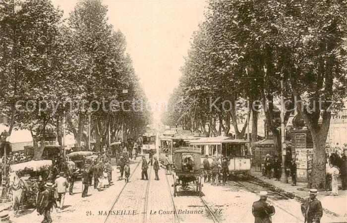 Strassenbahn Tramway-- Marseille Le Cours Belsunee