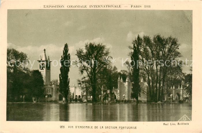 Exposition Coloniale Internationale Paris 1931 Vue Densemble de la Section Portu