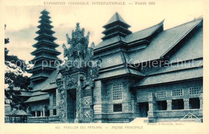 Exposition Coloniale Internationale Paris 1931 Pavillon des Pays Bas